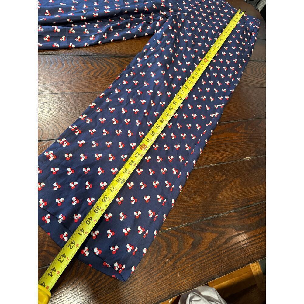 BODEN whimsy cottagecore navy red and white design pants size 12 NWT - Picture 6 of 9